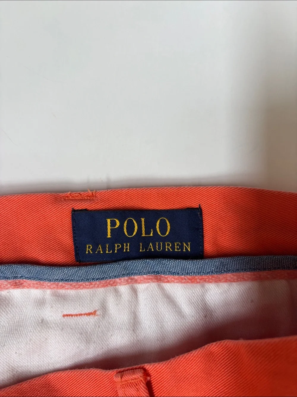 Polo Ralph Lauren Chino Classic 9” Shorts Golf Travel Preppy Orange Mens Size 38
